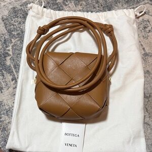 Bottega Veneta Brown Intrecciato Leather Crossbody